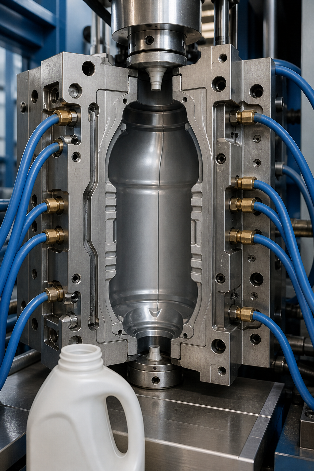 أحدث مدونات الشركة حول Blow Mold Cooling: How Cooling Design Affects Cycle Stability and Container Quality