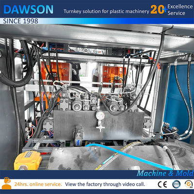 سعر آلة نفخ زجاجات المنظفات الغسيل HDPE مزدوجة المحطة عالية السرعة