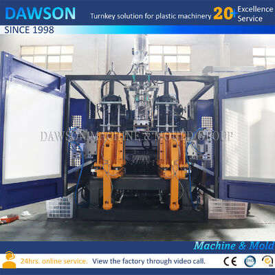 85 ملم قطر المسمار 110 كيلو نيوتن قوة التثبيت آلة نفخ القوالب بالبثق لصنع زجاجات منظفات الغسيل البلاستيكية HDPE