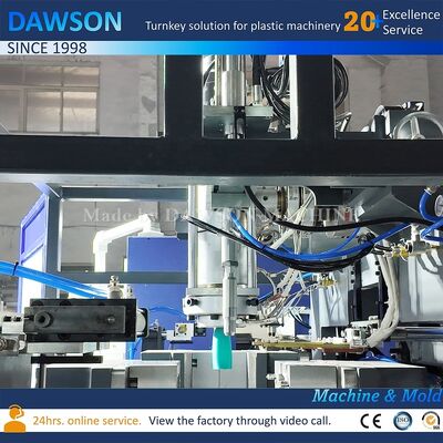 آلة نفخ القوالب الأوتوماتيكية مع طاقة تسخين رأس القالب 8 كيلو واط لجرار HDPE المقاومة للمواد الكيميائية ذات الفم العريض سعة 1 لتر - 5 لتر