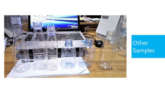 100ML 240MM زجاجة المشروبات البلاستيكية الحيوانات الأليفة ضربة صب آلة 0.5t